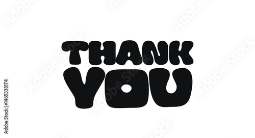 Gratitude Phrase With Text Thank You. Sincere Message For Appreciation, Kindness, And Acknowledgement. Perfect For Cards, Gifts, Notes. Vector Illustration.