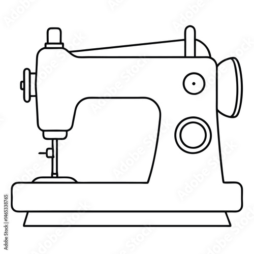 sewing machine isolated on white