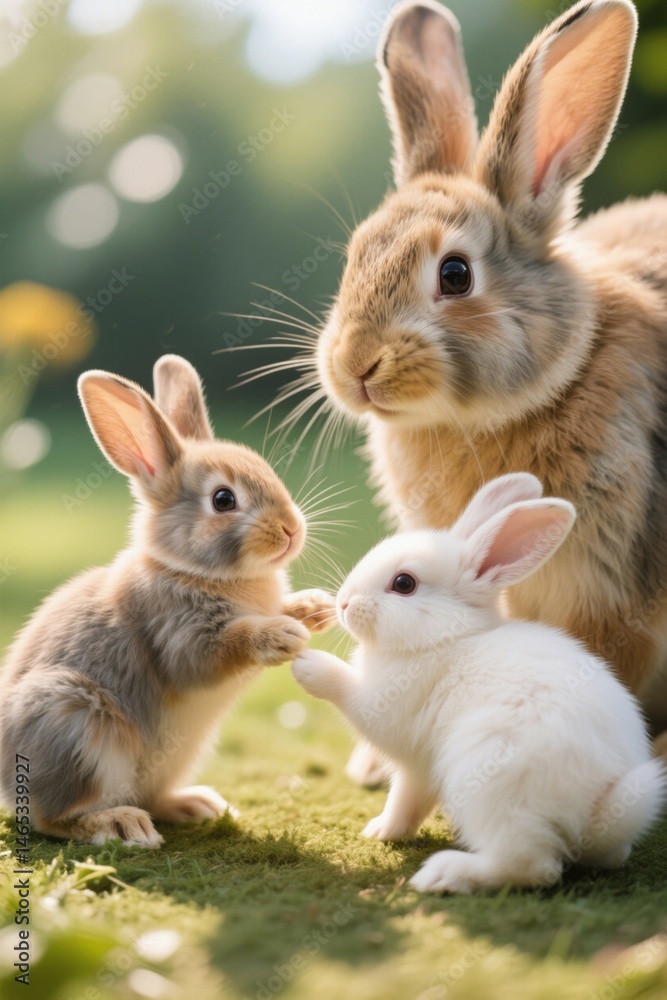there are two rabbits that are sitting next to each other there are two rabbits that are sitting next to each other