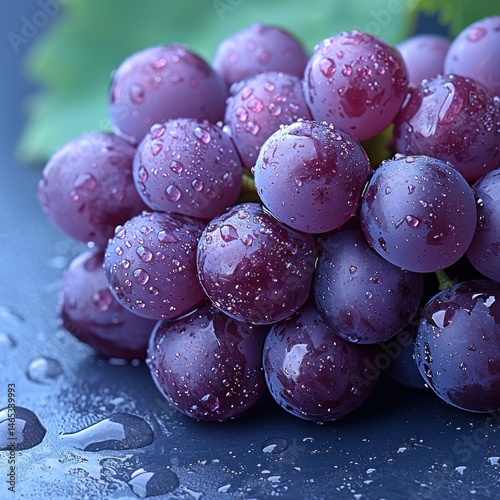 Wallpaper Mural Close-up of fresh grapes with water droplets for a crisp visual appeal Torontodigital.ca