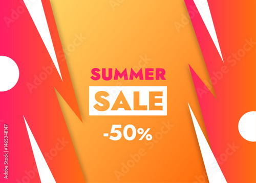 vector design pink with orange gradient about summer discounts cool abstract template