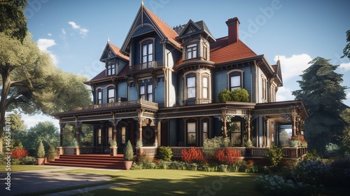 A photo of a historic Victorian home.
