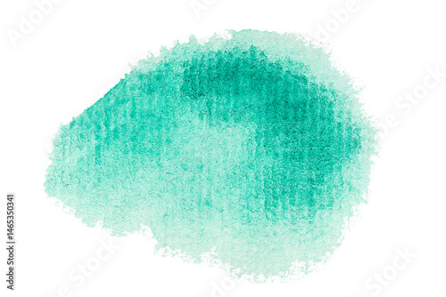 Textured green and blue pastel chalk brushstroke on white or transparent background.