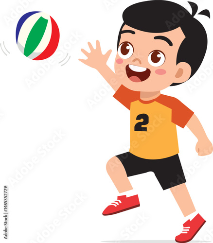 baby boy play with football