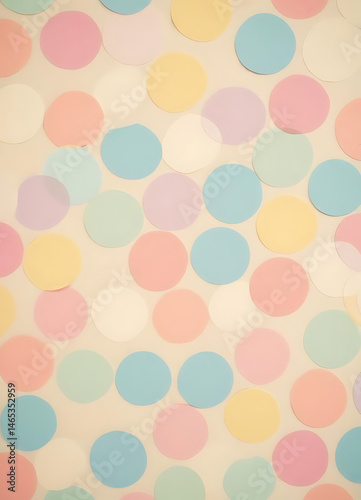 Wallpaper Mural Soft Pastel Polka Dot Pattern Torontodigital.ca