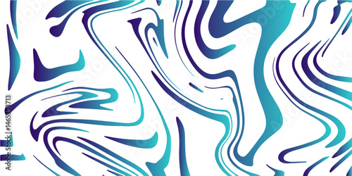 Lovely colorful Hand drawn design marbled. Horizontal banner with waves background. Colorful mixing oil paint texture. Metallic chrome blue liquid marvel art design with silk fabric texture.