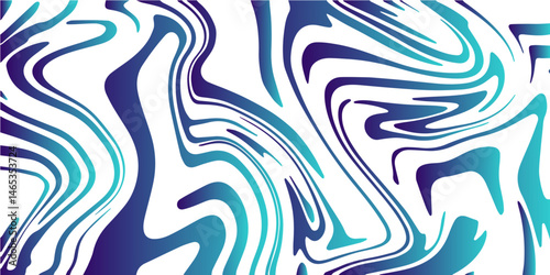 Lovely colorful Hand drawn design marbled. Horizontal banner with waves background. Colorful mixing oil paint texture. Metallic chrome blue liquid marvel art design with silk fabric texture.