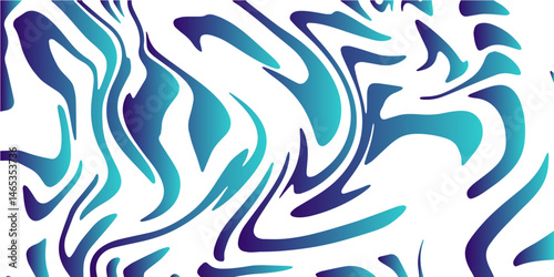 Lovely colorful Hand drawn design marbled. Horizontal banner with waves background. Colorful mixing oil paint texture. Metallic chrome blue liquid marvel art design with silk fabric texture.