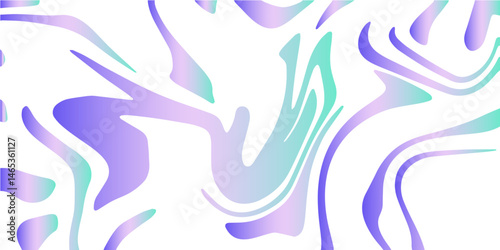 Lovely colorful Hand drawn design marbled. Horizontal banner with waves background. Colorful mixing oil paint texture. Metallic chrome blue liquid marvel art design with silk fabric texture.
