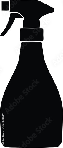 cleaning spray bottle silhouette vector icon