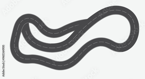 Curved Race Track Design Collection - Vector Art