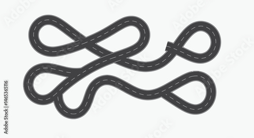 Curved Race Track Design Collection - Vector Art