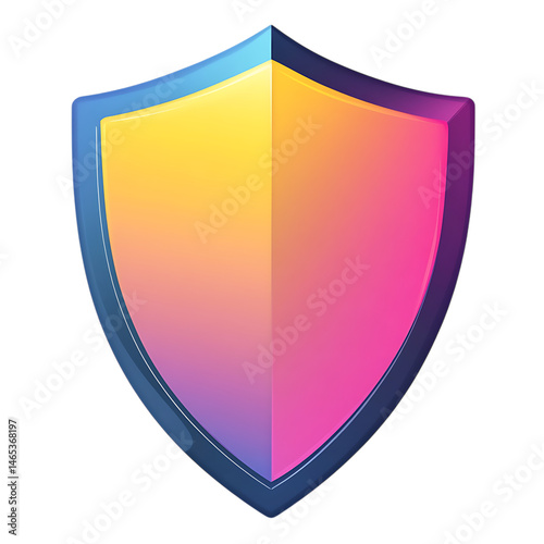 Free Download Colorful gradient shield icon, security concept - GFXLoad