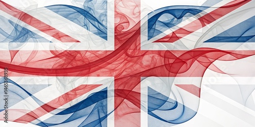 Union Jack Smoke Art, Abstract, Flag