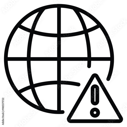 Geopolitical Risk icon line vector illustration