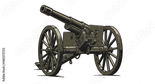 Wallpaper Mural Vintage military cannon illustration Torontodigital.ca
