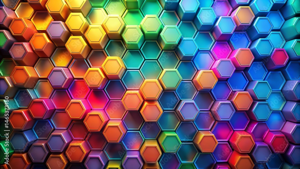 Abstract Hexagon Pattern, 3D Rendering, Colorful, Geometric , Pattern, Hexagon Abstract Hexagon Pattern, 3D Rendering, Colorful, Geometric , Pattern, Hexagon