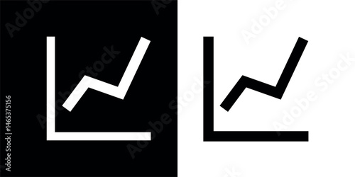 Chart (diagram) icon. Symbol of business or financial indicators. Attribute of decline or growth. Designation of data, information or change.
