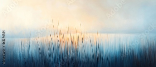Misty Sunrise Over Reeds (1)