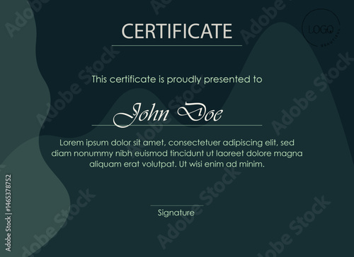 Modern Minimalist Certificate Template for Achievement, Appreciation, and Excellence Recognition