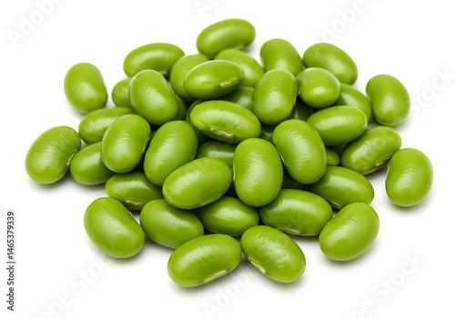 Wallpaper Mural A pile of fresh green edamame beans isolated on a white background in a close up studio shot Torontodigital.ca