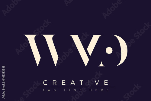 WMO abstract letter logo design. This logo is designed by three abstract letters.