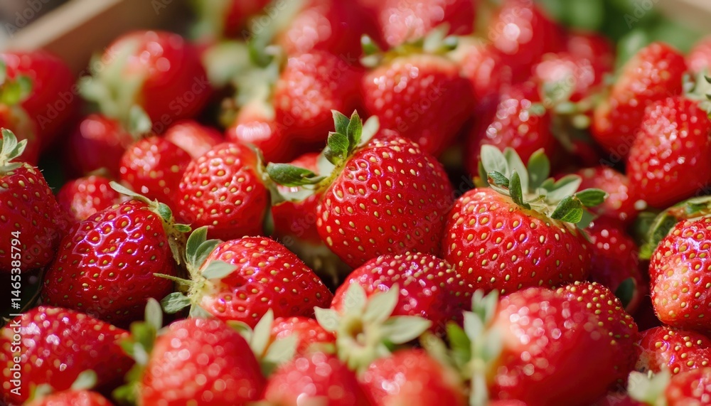 Fresh strawberries in a box Fresh strawberries in a box