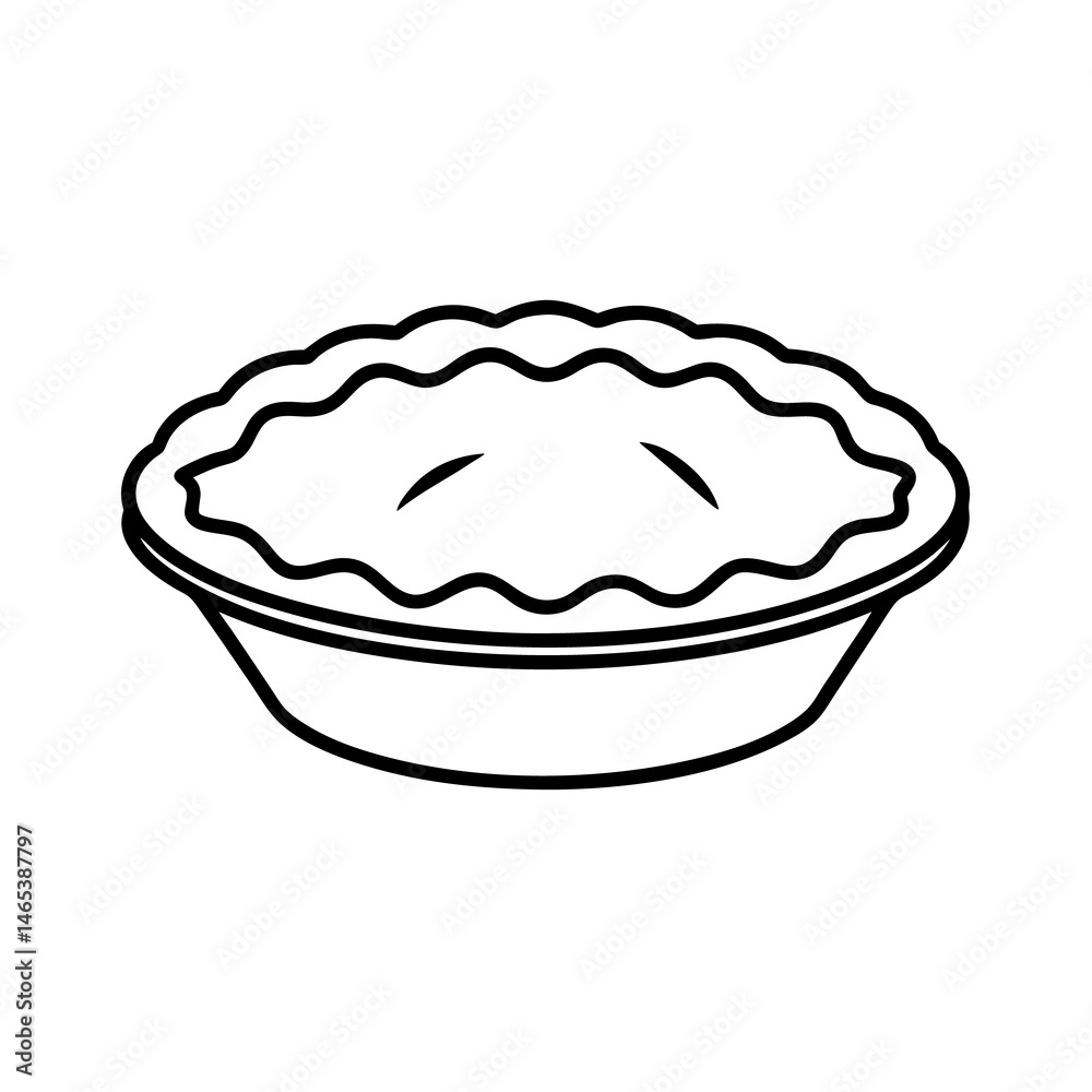 Whole Pie Vector on White Background Delicious Bakery Clipart Illustration
Whole Pie Vector on White Background Delicious Bakery Clipart Illustration