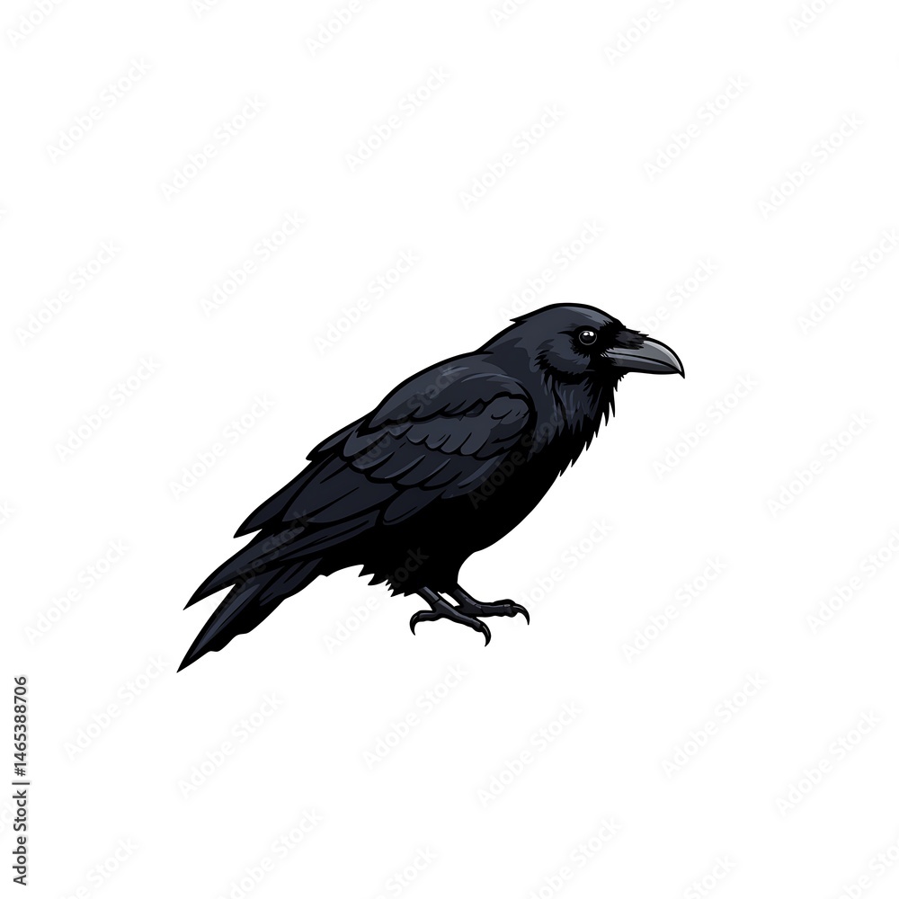 Fototapeta premium Raven's Gaze AI Generated