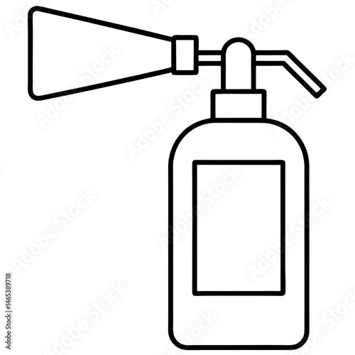 Simple Line Drawing of a Perfume Atomizer Bottle