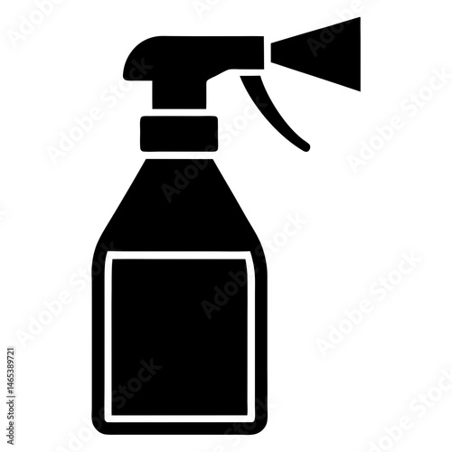Black Silhouette of a Spray Bottle Icon