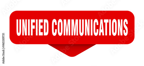 unified communications sticker. unified communications sign on transparent background