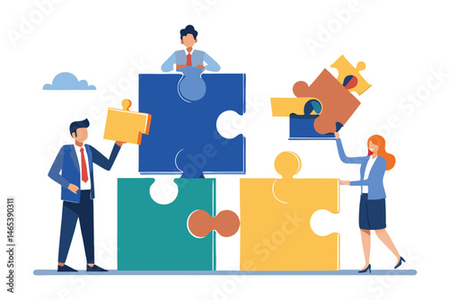
 Save to Library
 Download Preview
 Preview Crop
 Find Similar
 
File #:  1346121194
Business Job Interview concept. Vector cartoon illustration of a man in a suit and a woman at a desk shaking hands
