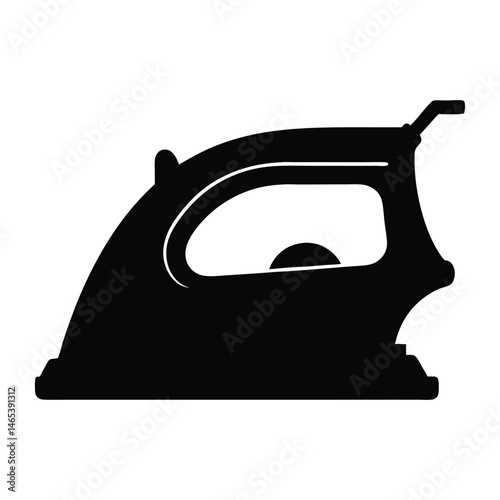 Iron machine silhouette vector illustration.