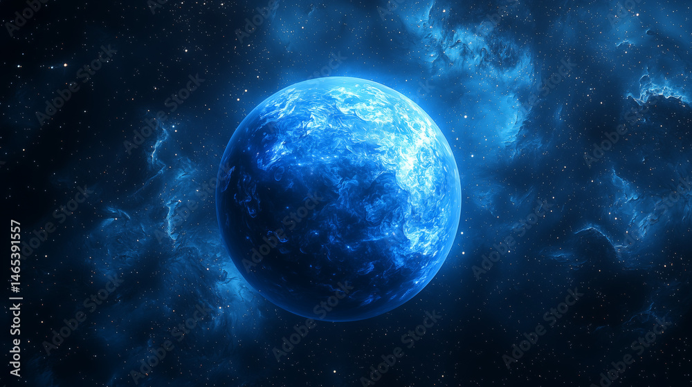 Obraz premium Epic cosmic galaxy with glowing nebula and stars, deep space universe background, science fiction astronomy concept, infinite cosmos, futuristic and mystical atmosphere