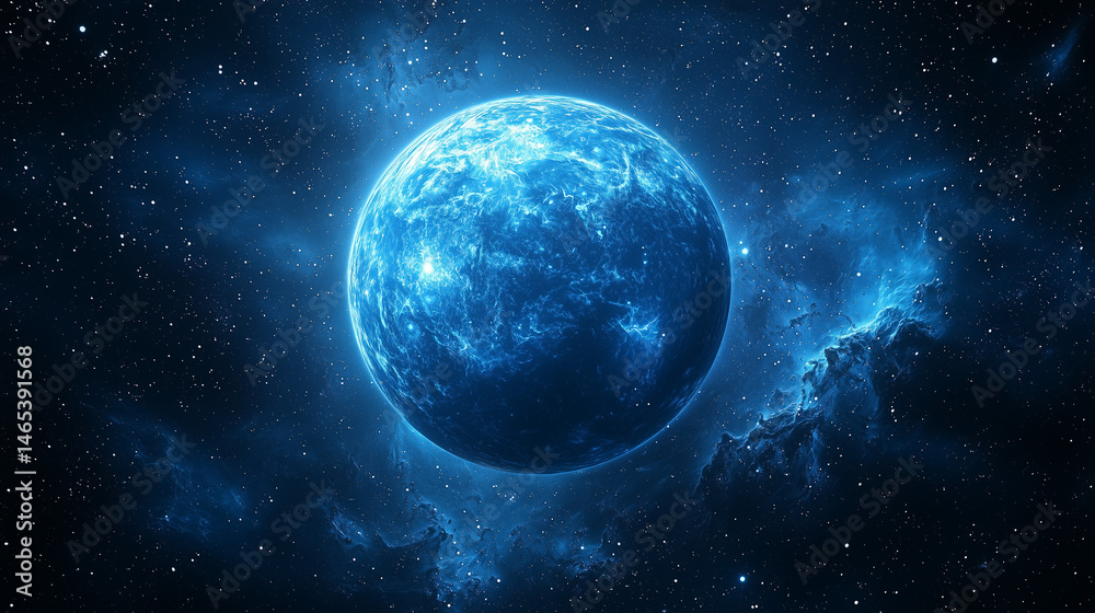 Obraz premium Epic cosmic galaxy with glowing nebula and stars, deep space universe background, science fiction astronomy concept, infinite cosmos, futuristic and mystical atmosphere