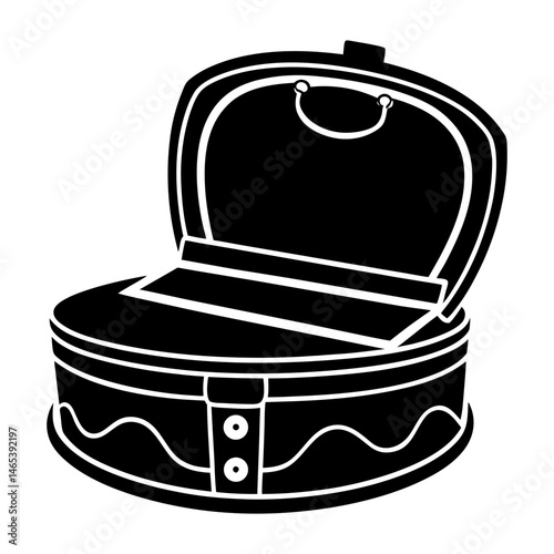 Vintage Hat Box silhouette vector