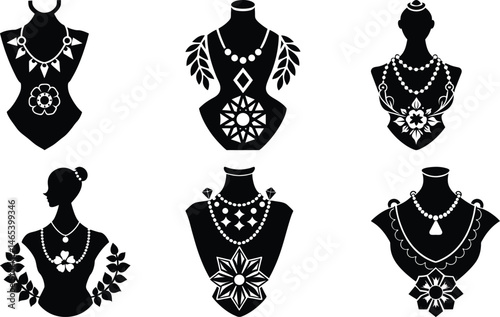 Upcycled Jewelry silhouette vector