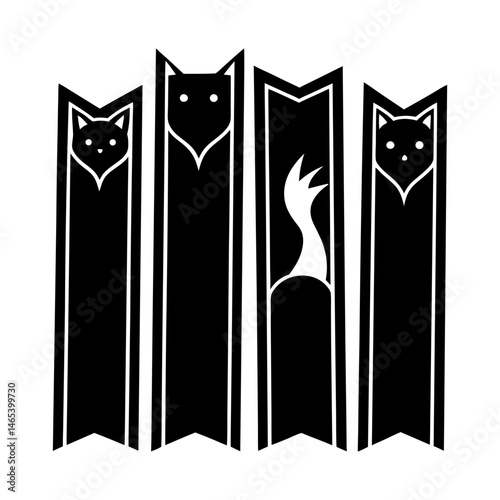 Unique Bookmarks silhouette vector