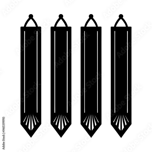 Unique Bookmarks silhouette vector