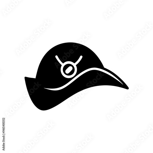 pirate hat with eye patch on white background  .svg