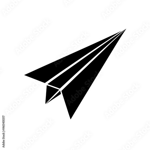 paper airplane in motion on white background  .svg