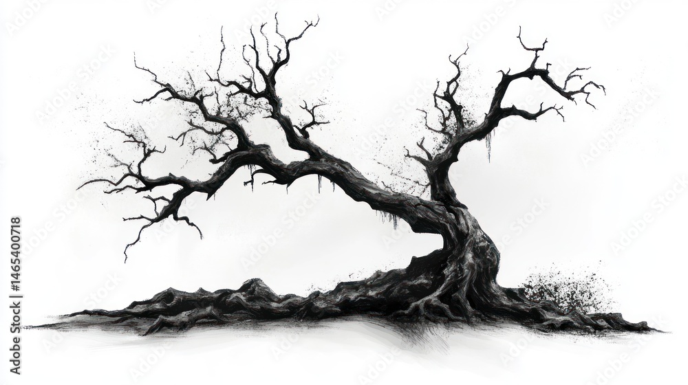 Obraz premium Dead tree silhouette