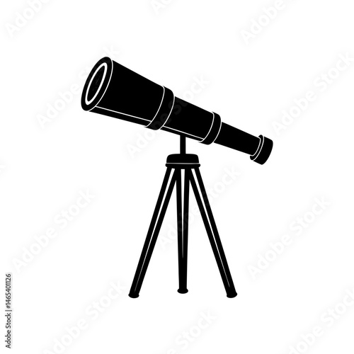 telescope on tripod on white background  .svg