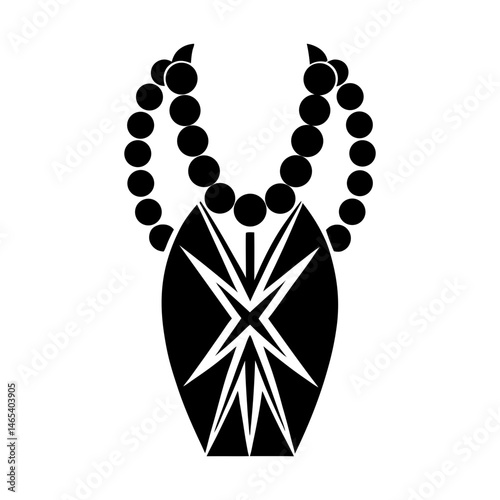 Tribal Beads silhouette vector