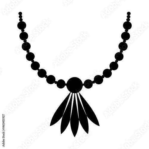 Tribal Beads silhouette vector