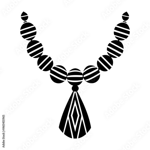 Tribal Beads silhouette vector