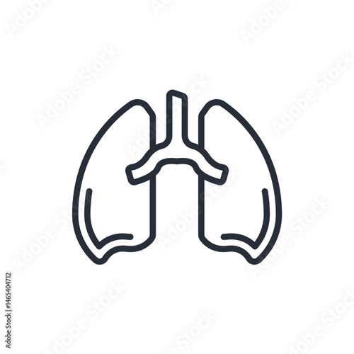 lungs icon collection .design style with background