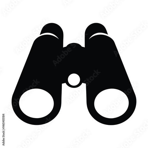 A simplified monochrome illustration of binoculars, a tool for distant viewing