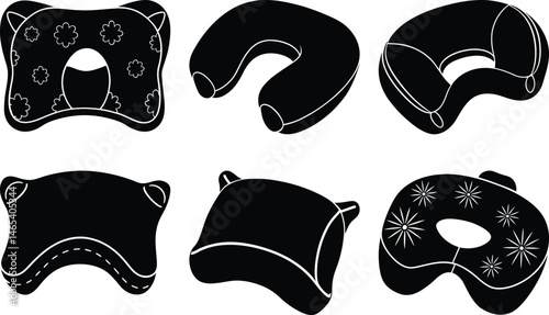 Travel Pillow silhouette vector